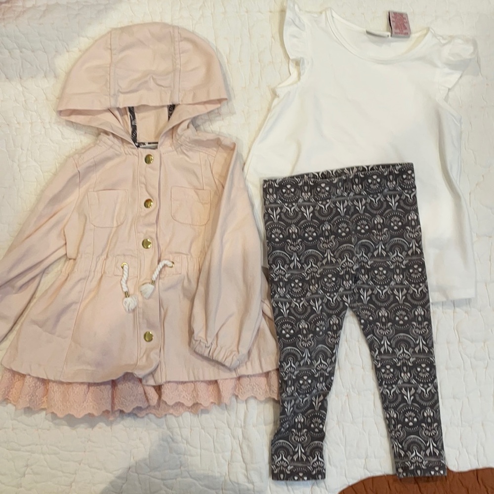 Coat, top & leggings set
